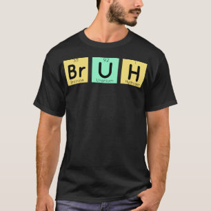 Camiseta Bruh Funny Chemistry Gift Meme Mesa Periódica