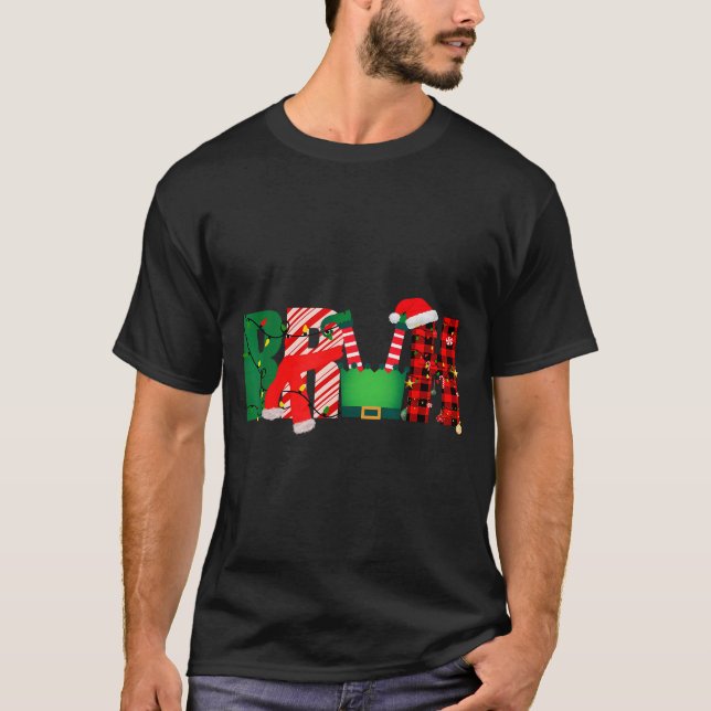 Camiseta Bruh Funny Christmas For Kids Boys Bruh Xmas Light (Frente)