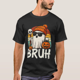 Camiseta Bruh Ghost Halloween Ghost Trick Ou Tratar