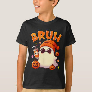 Camiseta Bruh Ghost Halloween - Truque De Fantasma Ou De Tr