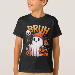 Camiseta Bruh Ghost Halloween - Truque De Fantasma Ou De Tr