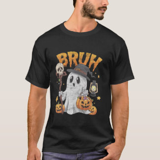 Camiseta Bruh Halloween Ghost Trick Ou Treine Kid Docinho