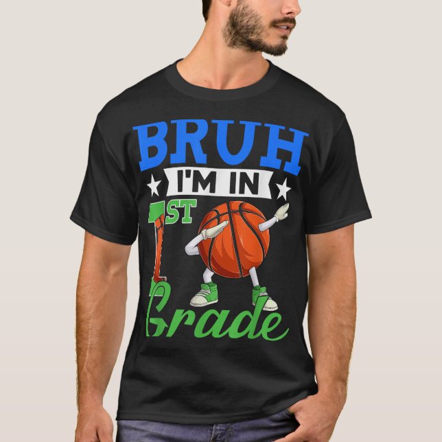 Camiseta Bruh Im Na Série 1rua De Basquete De Volta Para O  (Frente)