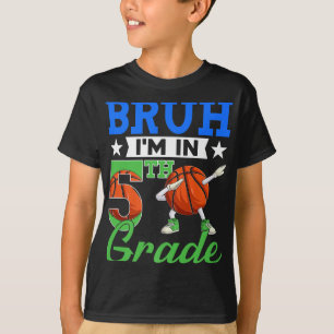 Camiseta Bruh Im No 5 De Basquete De Volta Para O Garoto Es