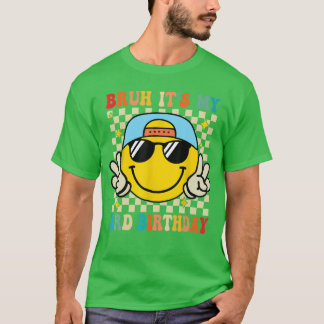 Camiseta Bruh Its My 3rd Birthday 3 Year Old Birthday Boys