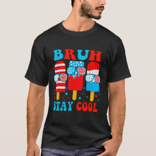 Camiseta Bruh Legal 4 de julho Popsicle Boys Men Usa Flag