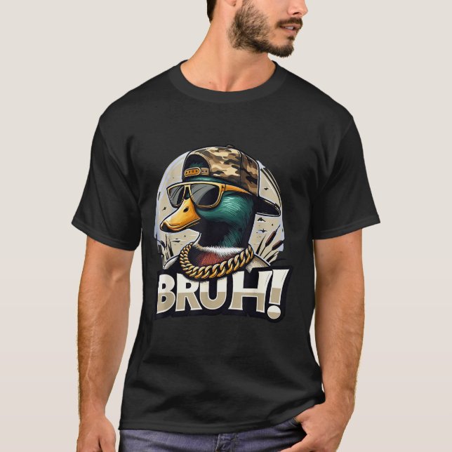 Camiseta Bruh Mallard Duck Funny Duck Hunting Humor  (Frente)