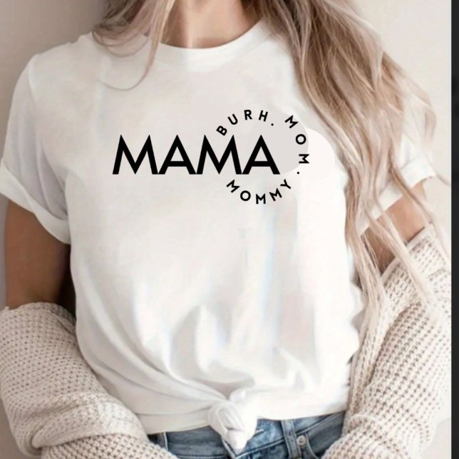 Camiseta Bruh, Mamãe de Mãe Branca e Preta Moderna (Criador carregado)