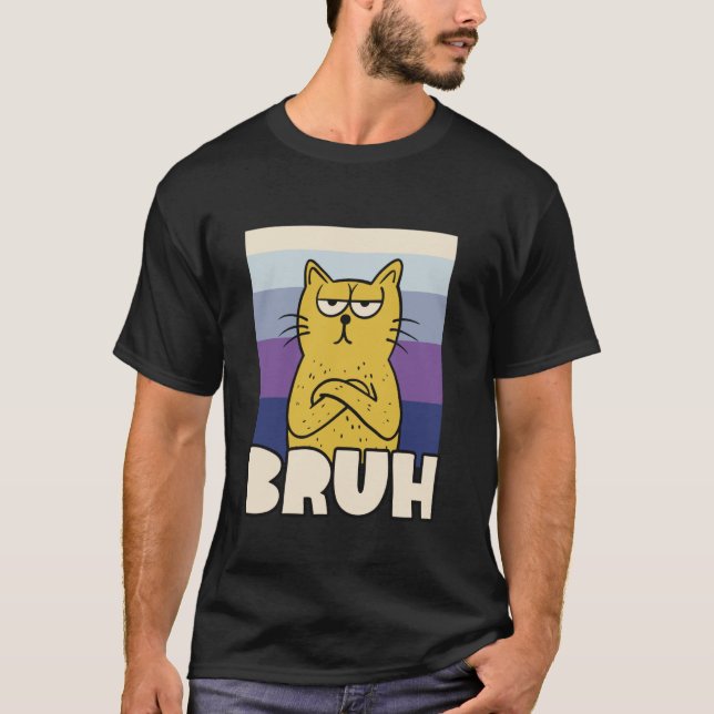 Camiseta Bruh Meme Engraçado Dizendo Irmão Saudando Adolesc (Frente)