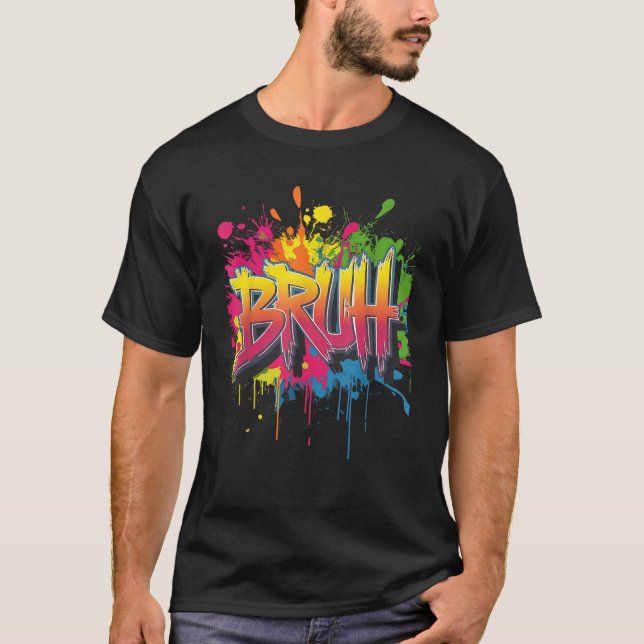 Camiseta Bruh Meme Engraçado Natal Dizendo Bela Saudação Ad (Frente)