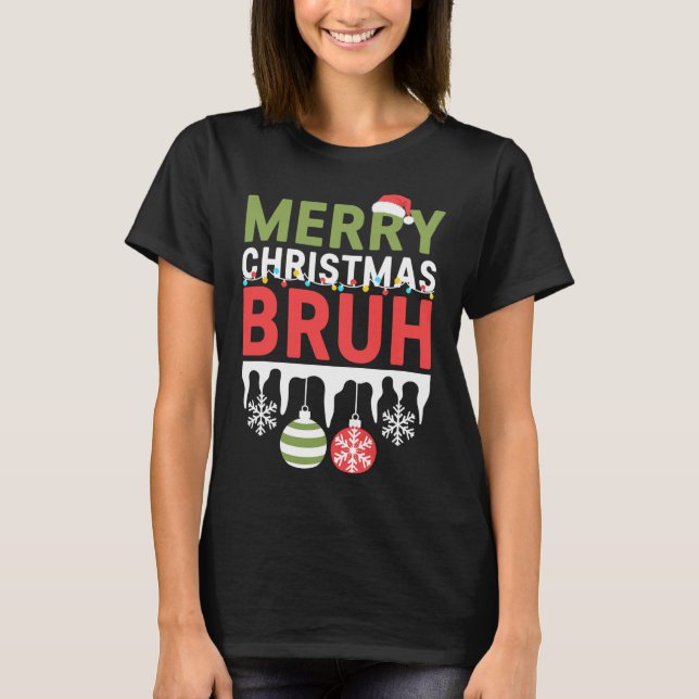 Camiseta Bruh Meme Funny Saying Bro Greeting Teens Boys Men (Frente)