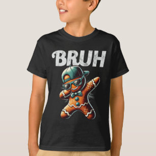 Camiseta Bruh Meme Legal Gingerpão Dabbing Engraçado Natal