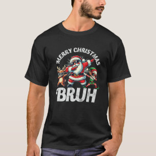 Camiseta Bruh Meme Papais noeis A Esconder Através Do Natal