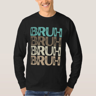Camiseta Bruh Multicolor Azul Bege Caqui Marrom Neutro Bruh