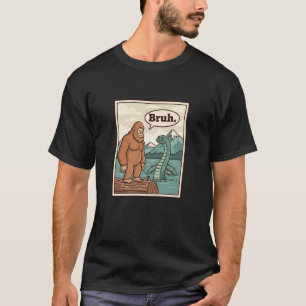 Camiseta Bruh Pé Grande Encontra Loch Ness Criptozoologia E