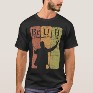 Camiseta Bruh Periódicos Elementos de Mesa Bro Slang Bruh M