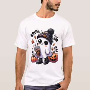 Camiseta Bruh, quero dizer Boo Engraçado Fantasma Jack O Ca