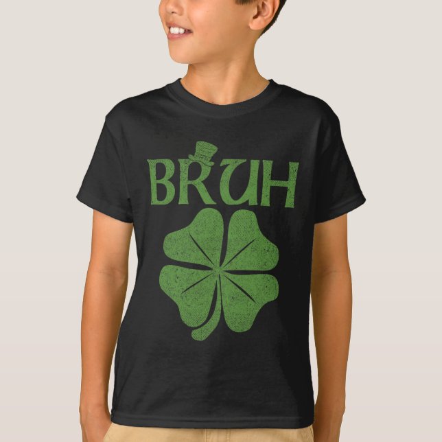 Camiseta Bruh Shamrock Clover Rua. (Frente)