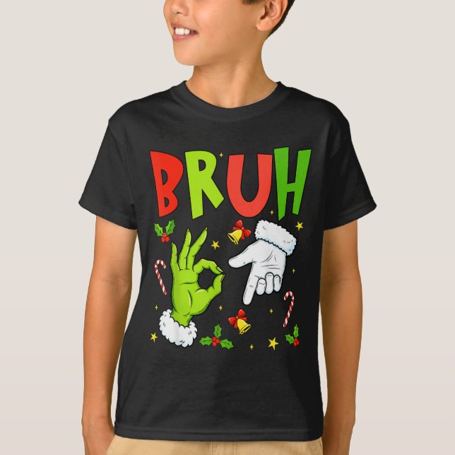 Camiseta Bruh Six Seven Meme Christmas 67 Bruh Christmas 6  (Frente)