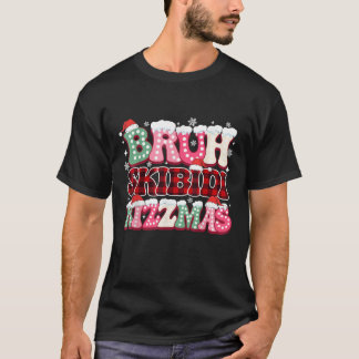 Camiseta Bruh Skibidi Rizzmas Buffalo Plaid Brainrot Slang 