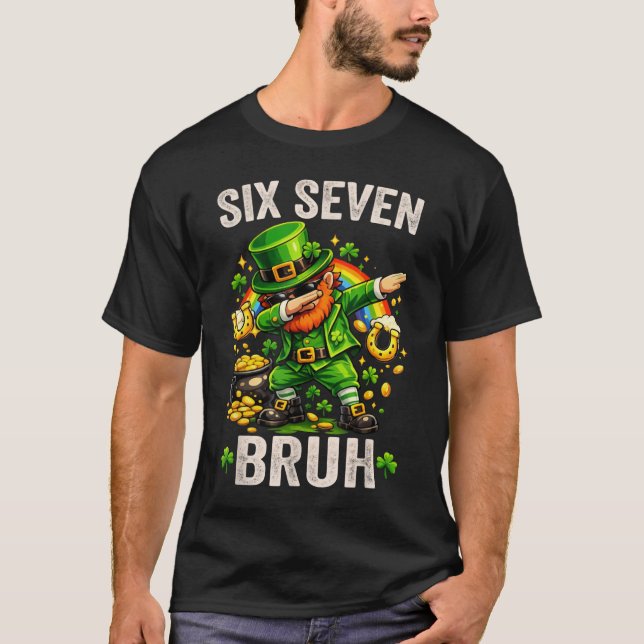 Camiseta Bruh St Patricks Day Six Seven Kids Boys Men Women (Frente)