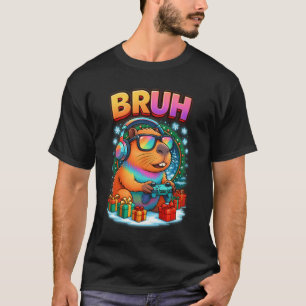 Camiseta Bruh Video Games Rapazes Capivara Jogos Natal Aleg