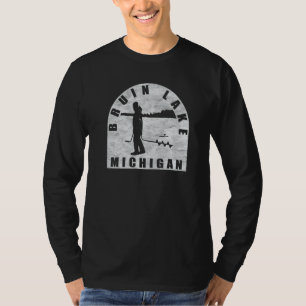 Camiseta Bruin Lake Ice Fish Michigan