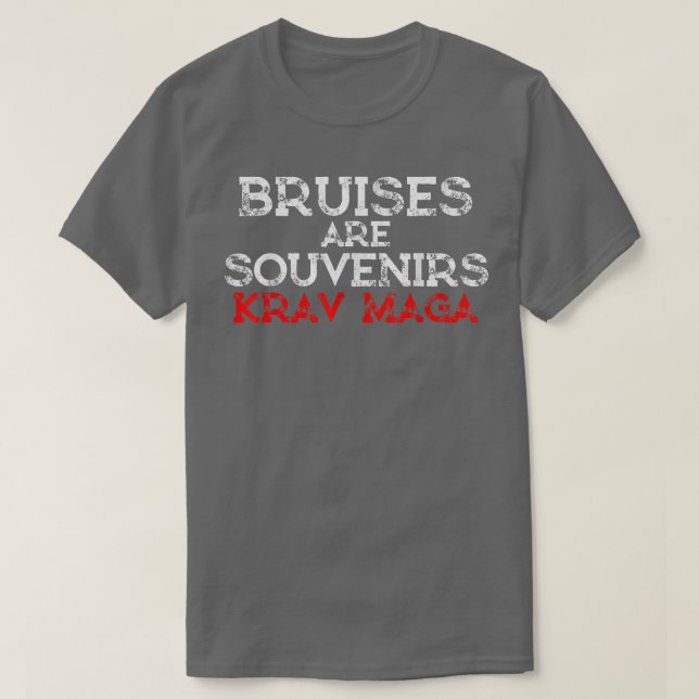 Camiseta Bruises Are Souvenirs Krav Maga Martial Arts  (Frente do Design)