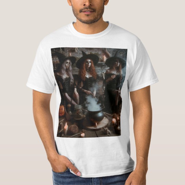 Camiseta Brujas haciendo una pócima (Frente)