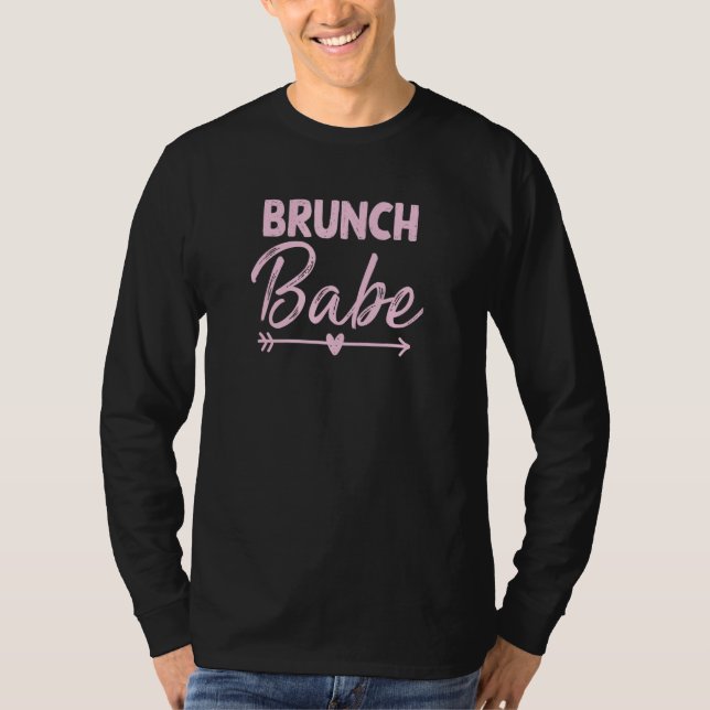 Camiseta Brunch Babe Sunday Brunch Com Melhores Amigos (Frente)