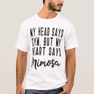 Camiseta Brunch Mimosa Champanhe Engraçado Exercício de Yog