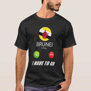 Camiseta Brunei Flag Souvenir Brunei Está Chamando