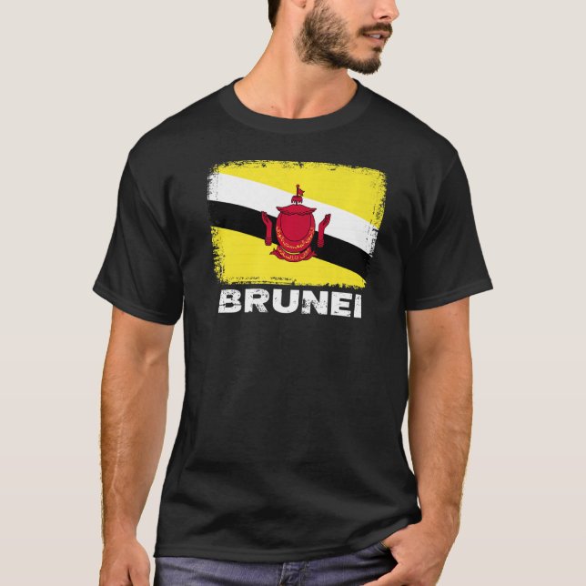 Camiseta Brunei - Sinalizador de apoio a Pessoas masculinas (Frente)