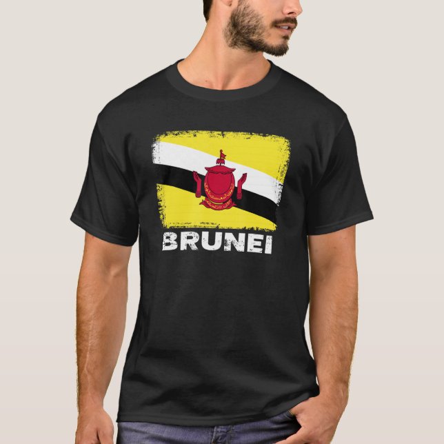 Camiseta Brunei - Sinalizador de apoio a Pessoas masculinas (Frente)