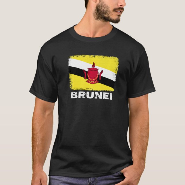 Camiseta Brunei - Sinalizador de apoio a Pessoas masculinas (Frente)