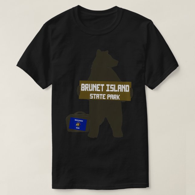 Camiseta Brunet Island State Park Wisconsin Hitchhiking Bea (Frente do Design)