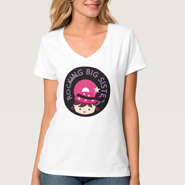 Camiseta Brunette Rocking Big Sister (Frente)