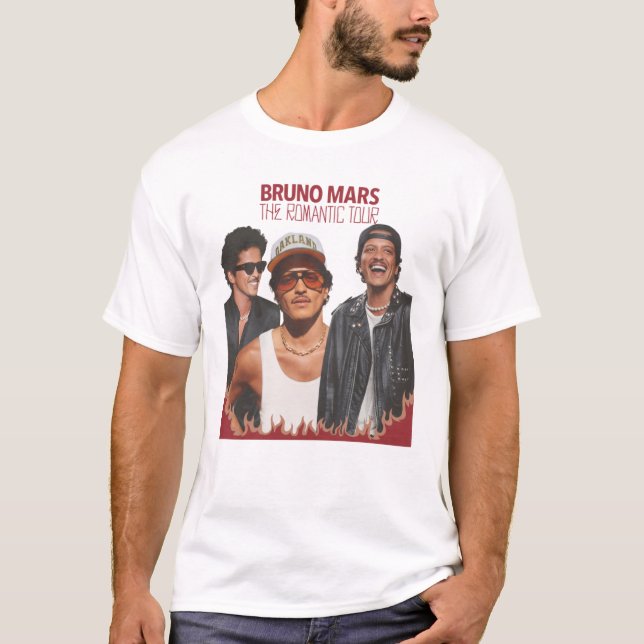 Camiseta Bruno Mars Romantic Pop Tour (Frente)