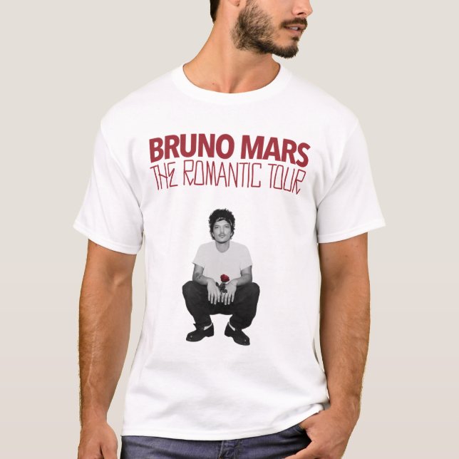 Camiseta Bruno Mars The Romantic Tour 2026 Rose (Frente)