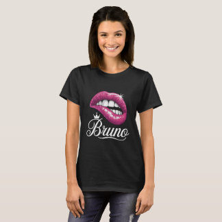 Camiseta Bruno Pink Glitter Lips T-Shirt - Sassy Pop Art Sp