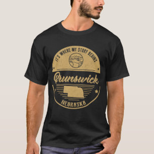 Camiseta Brunswick Nebraska É onde minha história começa
