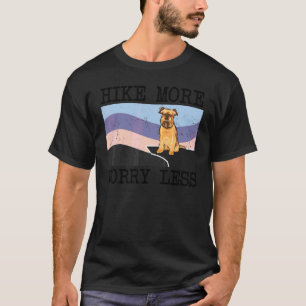Camiseta Brussels Griffon Caminhada Preocupe-se Menos Gráfi