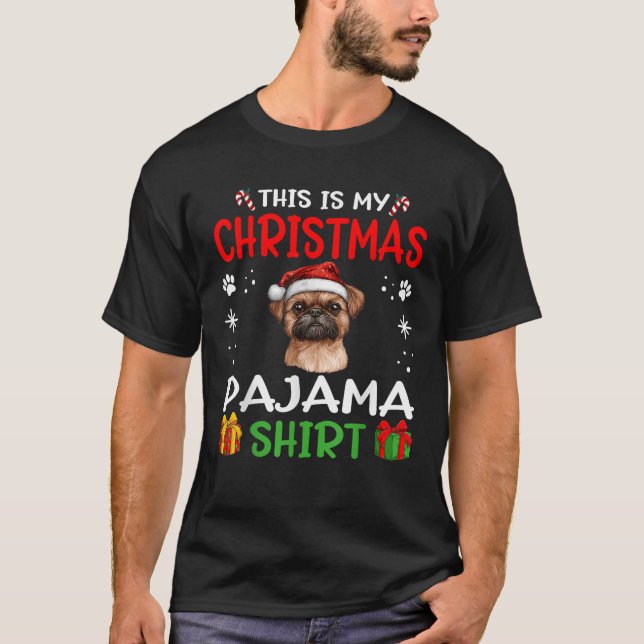Camiseta Brussels Griffon Dog Nightgown Pajama This is my C (Frente)