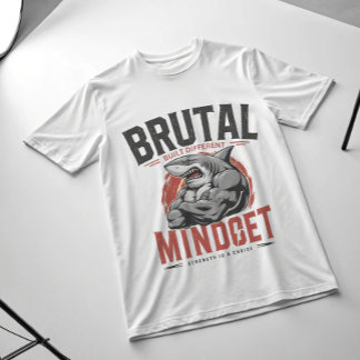 Camiseta Brutal Mentalidade Tubarão Academia | Sel