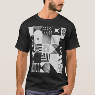 Camiseta Brutalismo Art: Padrões Geométricos Vintage