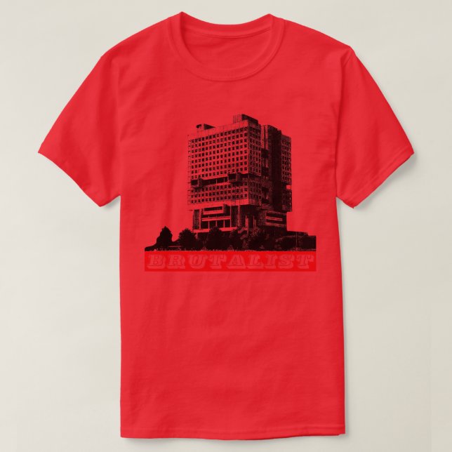 Camiseta Brutalista Arquitetura Brutalismo Casa dos soviéti (Frente do Design)