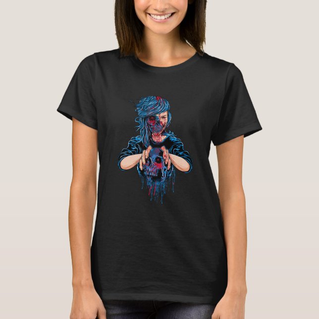 Camiseta bruxa assustadora (Frente)