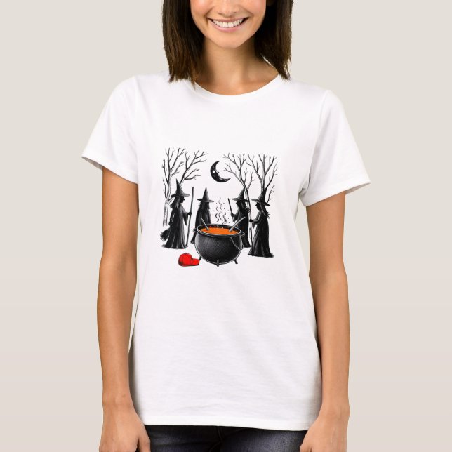 Camiseta Bruxa Assustadora Halloween  (Frente)