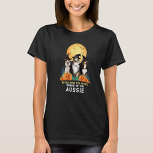 Camiseta Bruxa Aussie Abóbora Jack o lantern Halloween Auss