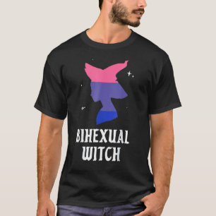 Camiseta Bruxa bissexual LGBTQ Bi Pride Halloween Rainbow W